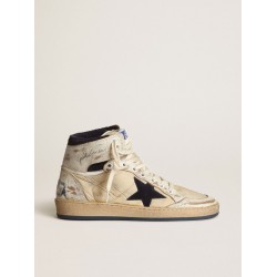 Women's Sky-Star in cream-colored nylon and white leather