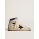 Women's Sky-Star in cream-colored nylon and white leather