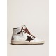 Women’s Sky-Star in white nappa leather with chocolate suede star