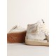 Sky-Star in white nappa leather with gold metallic leather star and heel tab