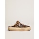 Women's Space-Star Sabot in animal print pony skin and shearling lining