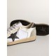 Women's Ball Star in white canvas and leather with black star