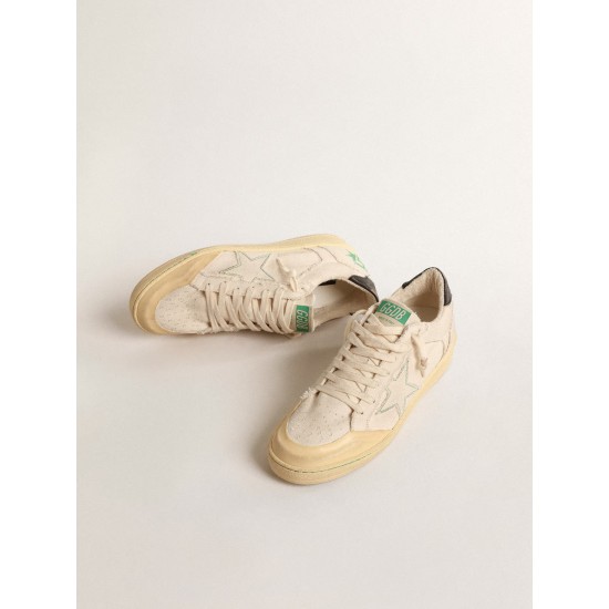 Ball Star LTD with vanilla canvas star and leather heel tab