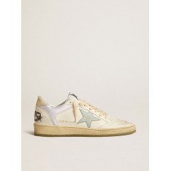 Ball Star in nylon and leather with pink and light blue star and beige heel tab