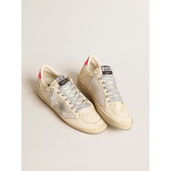 Ball Star LTD in nappa leather and mesh with suede star and leather heel tab