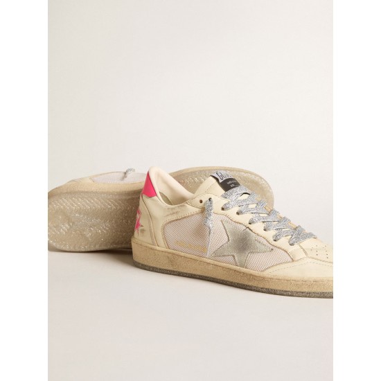 Ball Star LTD in nappa leather and mesh with suede star and leather heel tab