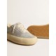 Women’s Space-Star shoes in ice-gray suede with shearling lining