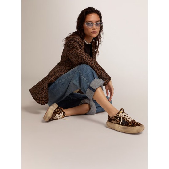 Space-Star shoes in animal-print pony skin with shearling lining