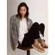 Women's Space-Star Sabot shoes in tobacco-colored suede with shearling lining