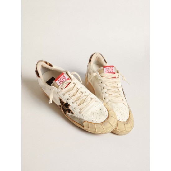 Ball Star in nappa with leopard-print pony skin star and heel tab