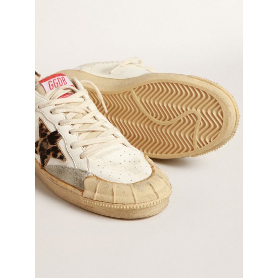 Ball Star in nappa with leopard-print pony skin star and heel tab