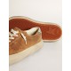 Women's Space-Star in tobacco-colored suede with perforated star