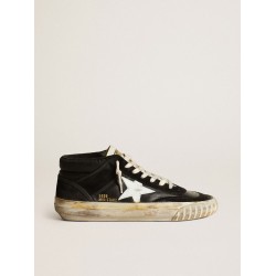 Women’s Mid Star in black nappa and suede with white leather star