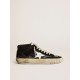 Women’s Mid Star in black nappa and suede with white leather star