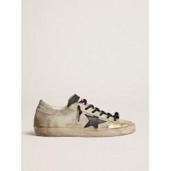 Women’s Super-Star LAB with floral print and black leather star