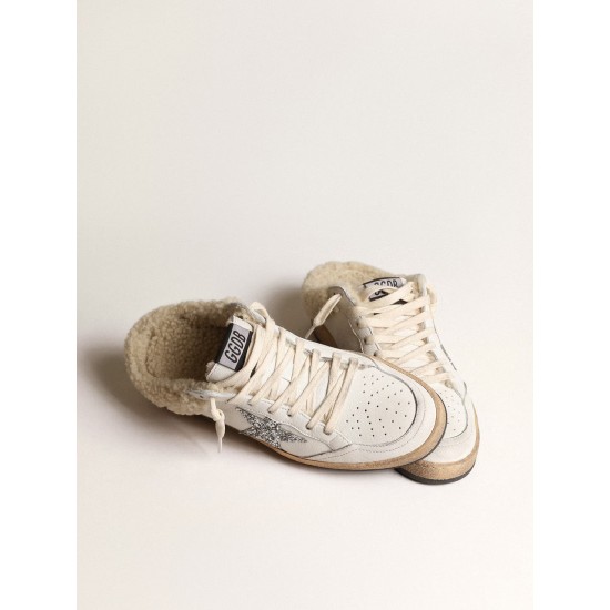 Ball Star Sabots with glitter star and shearling lining