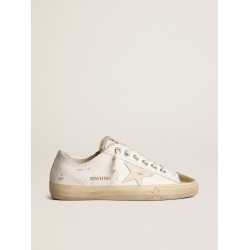 V-Star sneakers with leather star and beige shearling lining