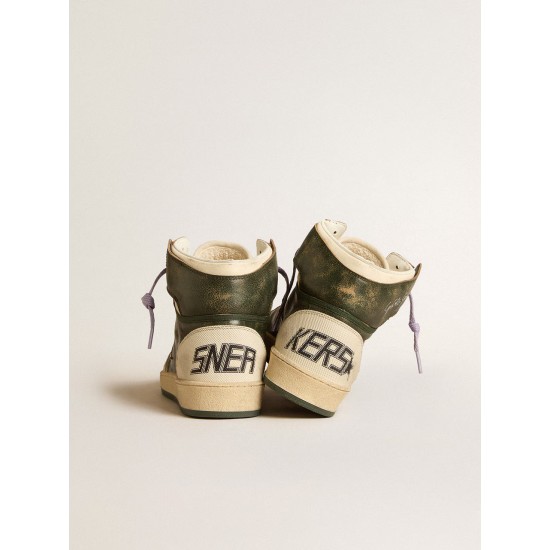 Women's Sky-Star Pro in green leather with white star