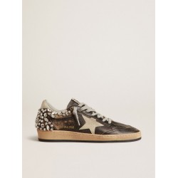 Ball Star in black leather with Swarovski crystal decoration