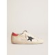 Women's Super-Star LTD in nappa with blue glitter star and red heel tab