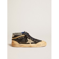 Women’s Mid Star LAB in black canvas with ice-gray suede star