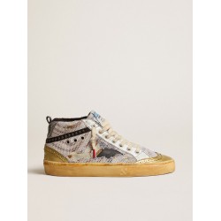 Mid Star LAB in pony skin and mesh with black star and studded flash