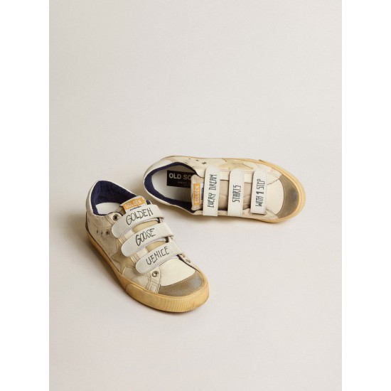 Women’s Old School LAB in nappa with rubber star and suede inserts