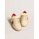 Women’s Ball Star LAB in cream-colored nappa with red suede star