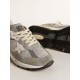 Dad-Star in suede and silver mesh with white leather star and heel tab