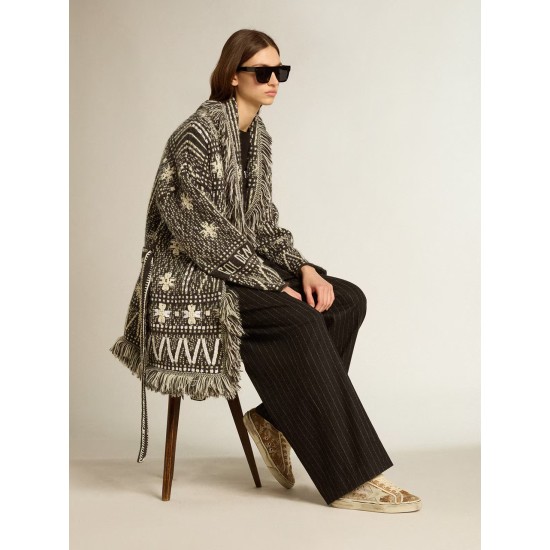 Hi Star LTD in bronze jacquard fabric with ice-gray suede star