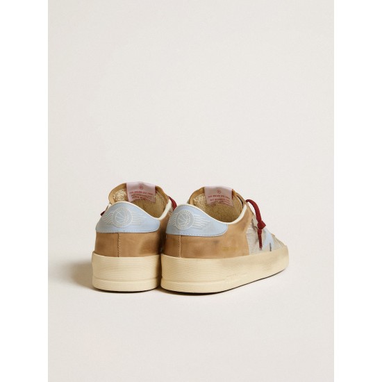 Women's silver Stardan LTD with light blue leather star and nubuck inserts