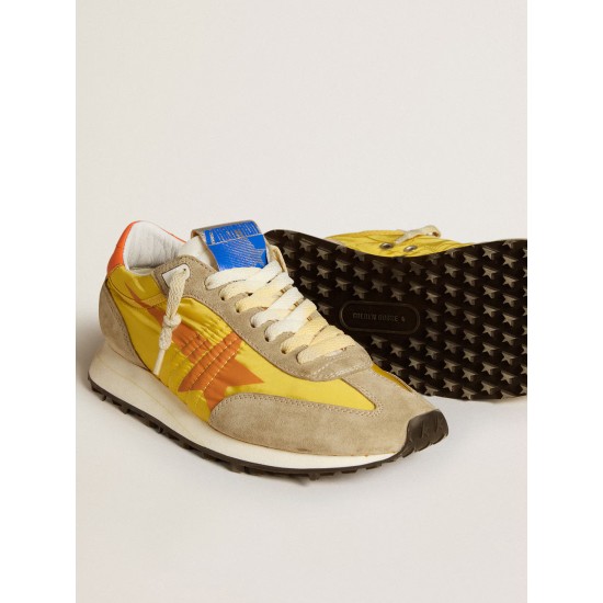 Women’s Marathon with yellow nylon upper and orange star
