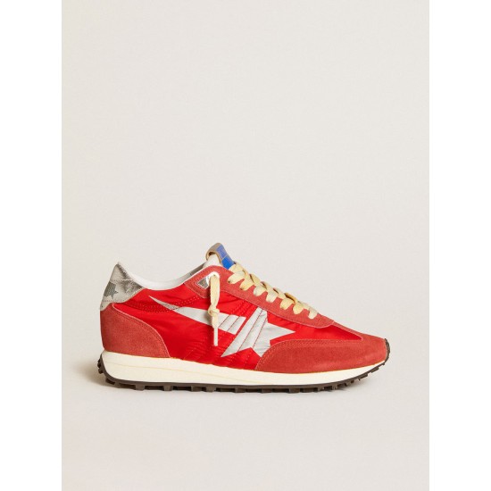 Women’s Marathon with red nylon upper and silver star