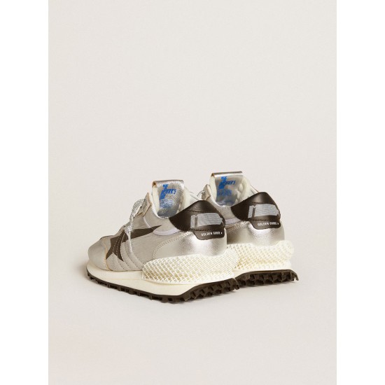 Women’s Marathon with silver ripstop nylon upper and black star