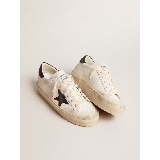Woman's white bio-based Hi Star LTD with black bio-based star and heel tab