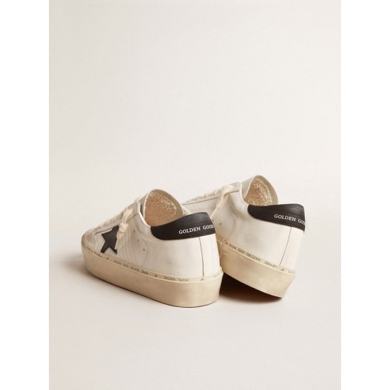 Woman's white bio-based Hi Star LTD with black bio-based star and heel tab