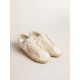Women's Super-Star LTD in white sequins with leather star and embroidery