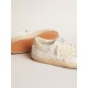 Women's Super-Star LTD in white sequins with leather star and embroidery