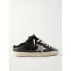 Super-Star Sabot distressed shearling-lined leather slip-on sneakers