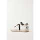 Ball Star distressed printed suede-trimmed leather sneakers