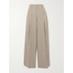 Wool-gabardine wide-leg pants