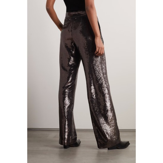 Journey sequined crepe wide-leg pants