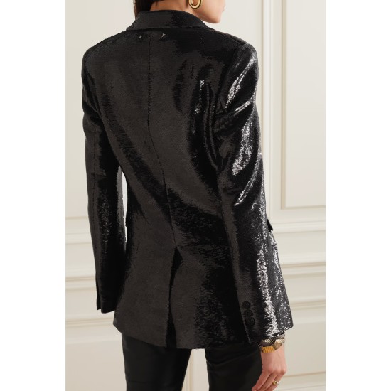 Sequined crepe blazer