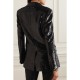 Sequined crepe blazer