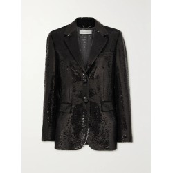 Sequined crepe blazer