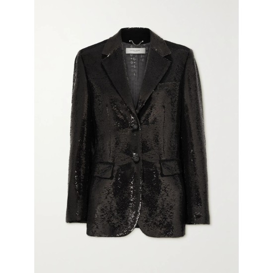Sequined crepe blazer