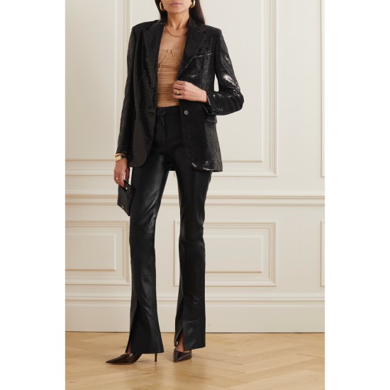 Sequined crepe blazer