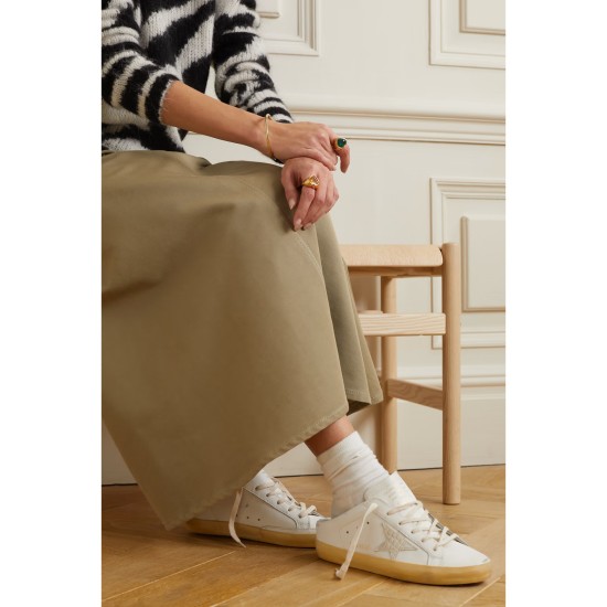 Superstar Sabot distressed leather slip-on sneakers