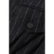 Journey pinstriped wool-blend flannel wide-leg pants