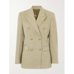 Journey double-breasted wool-jacquard blazer